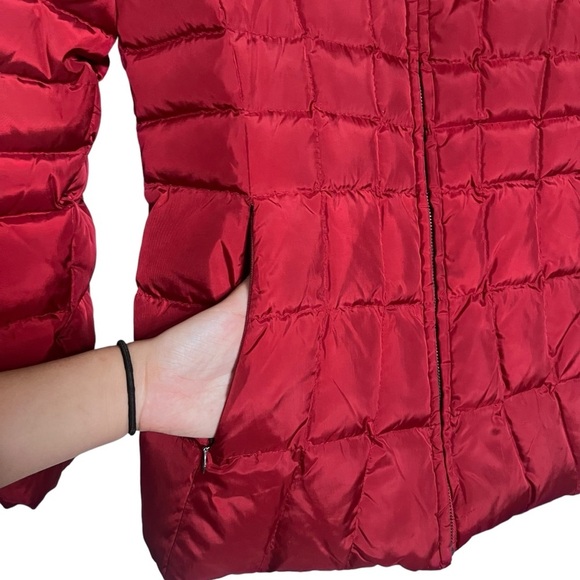Calvin Klein Maroon Red High Neck Puffer Zip Up Coat sz XS - Picture 13 of 14